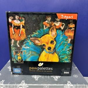 Edgar Degas Art Inspired 500-Piece Puzzle w/Chihuahua Ballerina SEALED Pieces